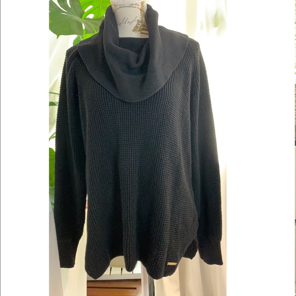 Michael Kors Knit Cowl Neck Sweater Black Size L